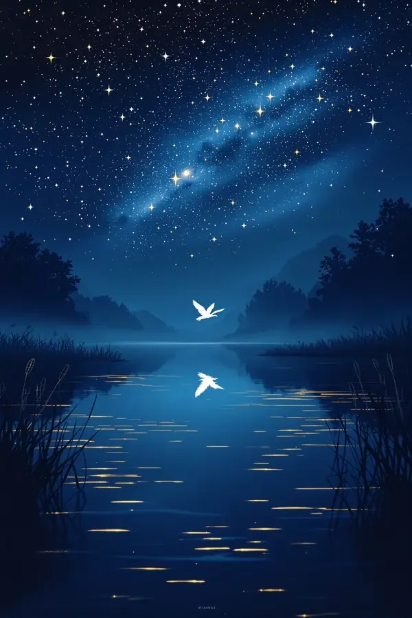 星辰鹭影 水岸海报